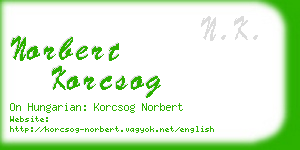 norbert korcsog business card